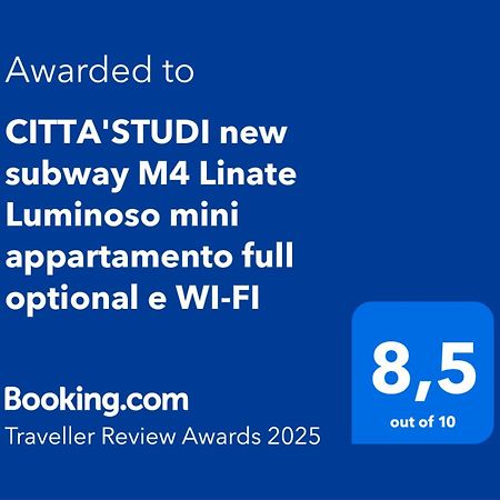 Citta Studi M4 Subway Linate, City Center 10 Min, Luminoso Appartamento Full Optional Wi-Fi 米兰 外观 照片
