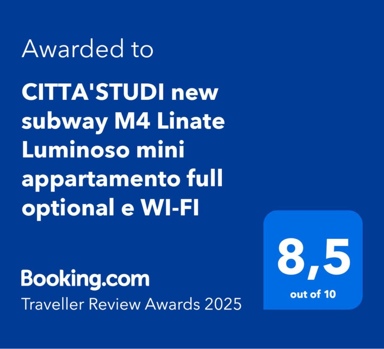 Citta Studi M4 Subway Linate, City Center 10 Min, Luminoso Appartamento Full Optional Wi-Fi 米兰 外观 照片